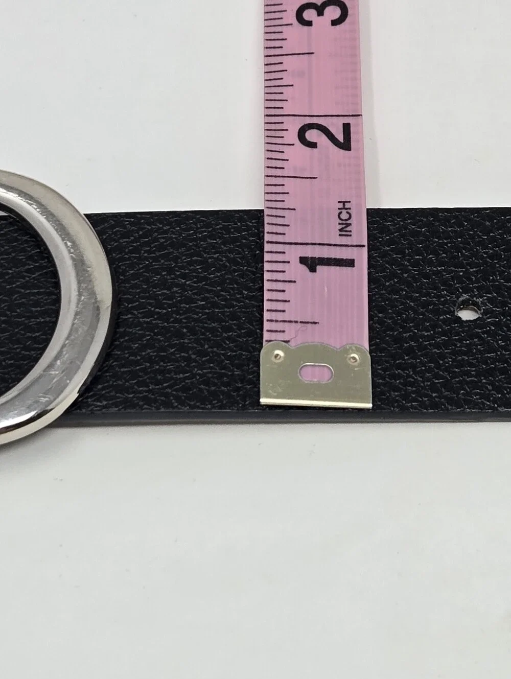 STEVE MADDEN BLACK FAUX LEATHER BELT OVAL SILVER BUCKLE WOMEN OS CLASSIC